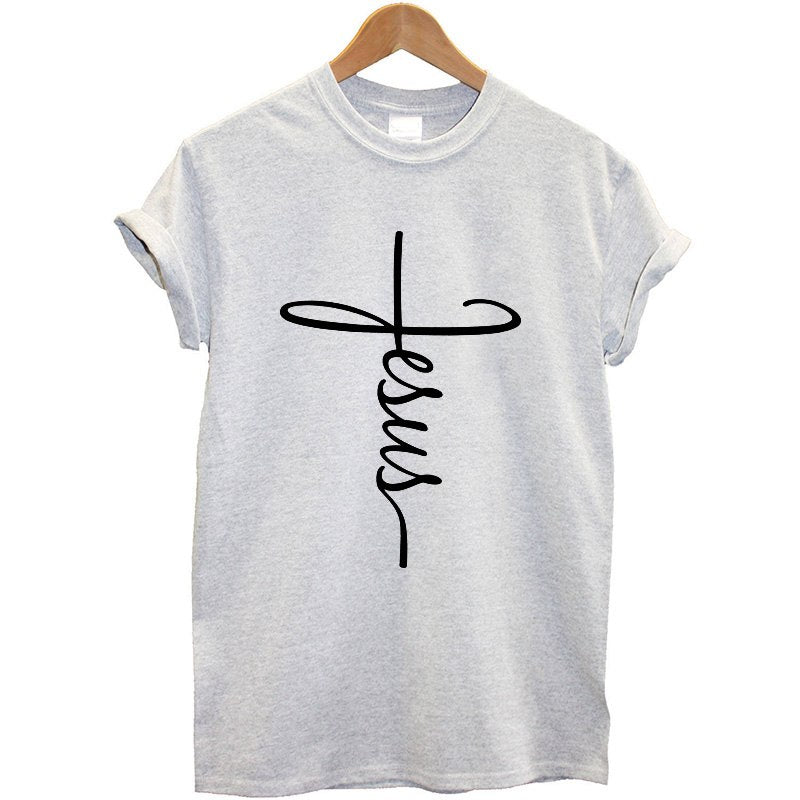 Christian T Shirt Women Short Sleeve Crew Neck Funny T Shirt Faith Loose Fit Summer Tops Casual Jesus Clothing Brand