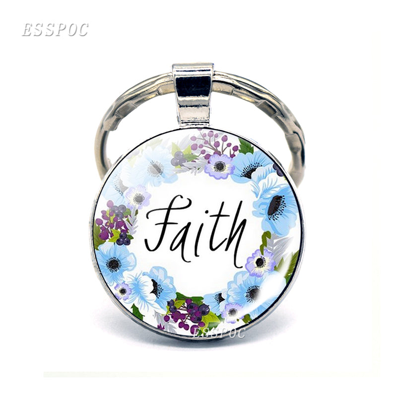 God Is Within Her. She Will Not Fall (psalm 46:5) Bible Quote Faith Keychain Keyring Bible Verse key chain Christian Party Gift