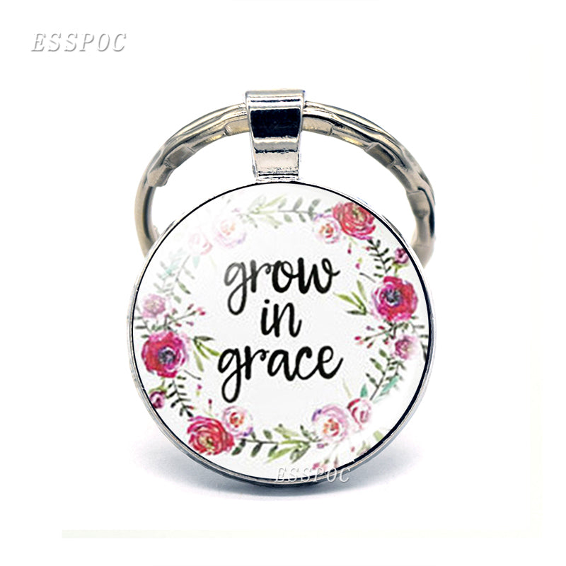 God Is Within Her. She Will Not Fall (psalm 46:5) Bible Quote Faith Keychain Keyring Bible Verse key chain Christian Party Gift