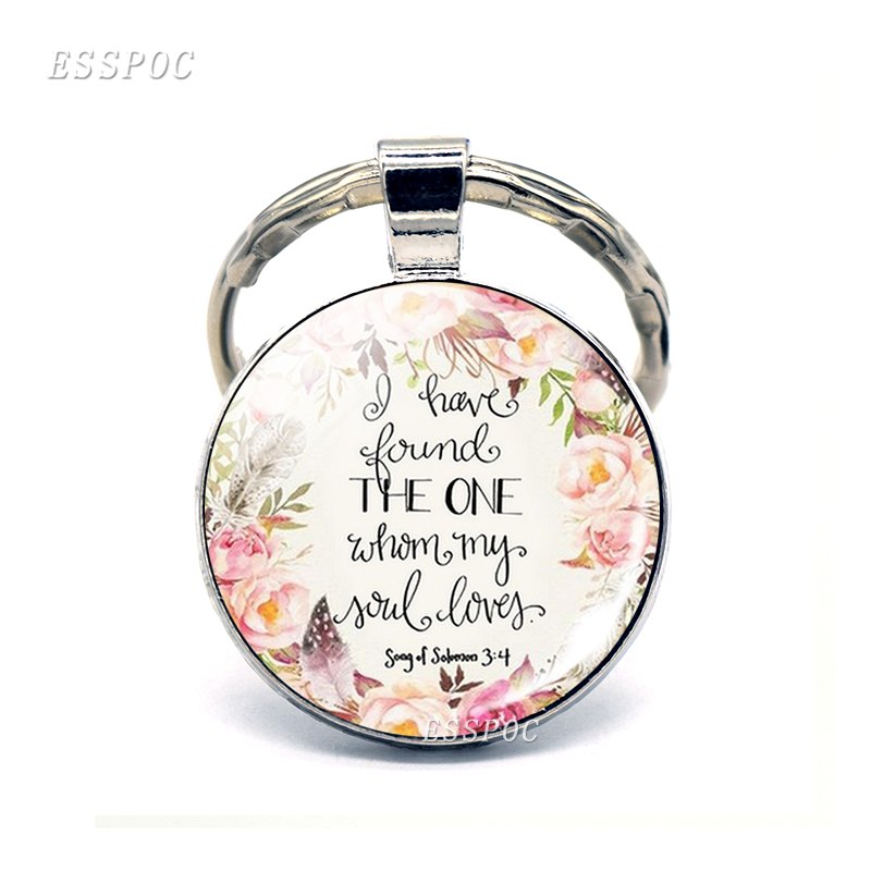 God Is Within Her. She Will Not Fall (psalm 46:5) Bible Quote Faith Keychain Keyring Bible Verse key chain Christian Party Gift