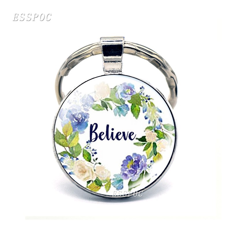 God Is Within Her. She Will Not Fall (psalm 46:5) Bible Quote Faith Keychain Keyring Bible Verse key chain Christian Party Gift