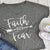 Plus Size Women T-Shirt Faith over Fear Arrow Print Tops Short Sleeve Summer 3XL Casual T shirt Female Lady Tops Tee 3 Colors