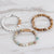 Women Men Letter Bracelets Vintage Natural Stones Beaded Bracelet Punk Inspirational Forever Faith Bracelets Handmade Jewelry