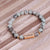 Women Men Letter Bracelets Vintage Natural Stones Beaded Bracelet Punk Inspirational Forever Faith Bracelets Handmade Jewelry