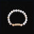 Women Men Letter Bracelets Vintage Natural Stones Beaded Bracelet Punk Inspirational Forever Faith Bracelets Handmade Jewelry