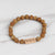 Women Men Letter Bracelets Vintage Natural Stones Beaded Bracelet Punk Inspirational Forever Faith Bracelets Handmade Jewelry