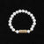 Women Men Letter Bracelets Vintage Natural Stones Beaded Bracelet Punk Inspirational Forever Faith Bracelets Handmade Jewelry
