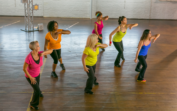 Cool-down segment from the In the Beginning faith-based workout video, starring Leslie Alison featuring two senior members of the Shazzy Fitness Christian Hip-Hop dance aerobic exercise team.