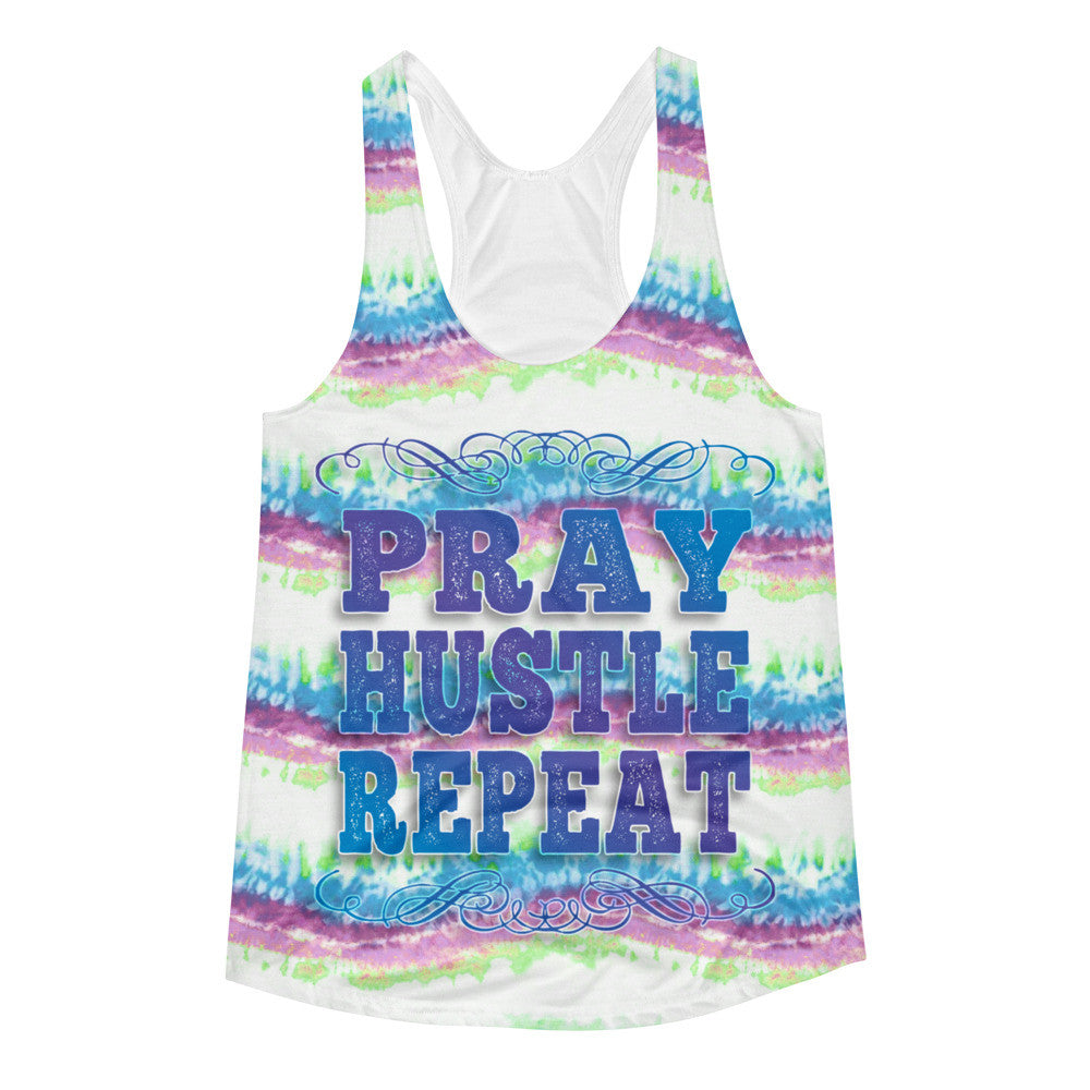 Pray Hustle Repeat - Women&#39;s Racerback Tank